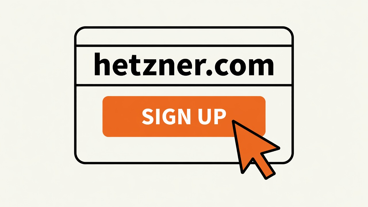 Open hetzner.com and click Sign up
