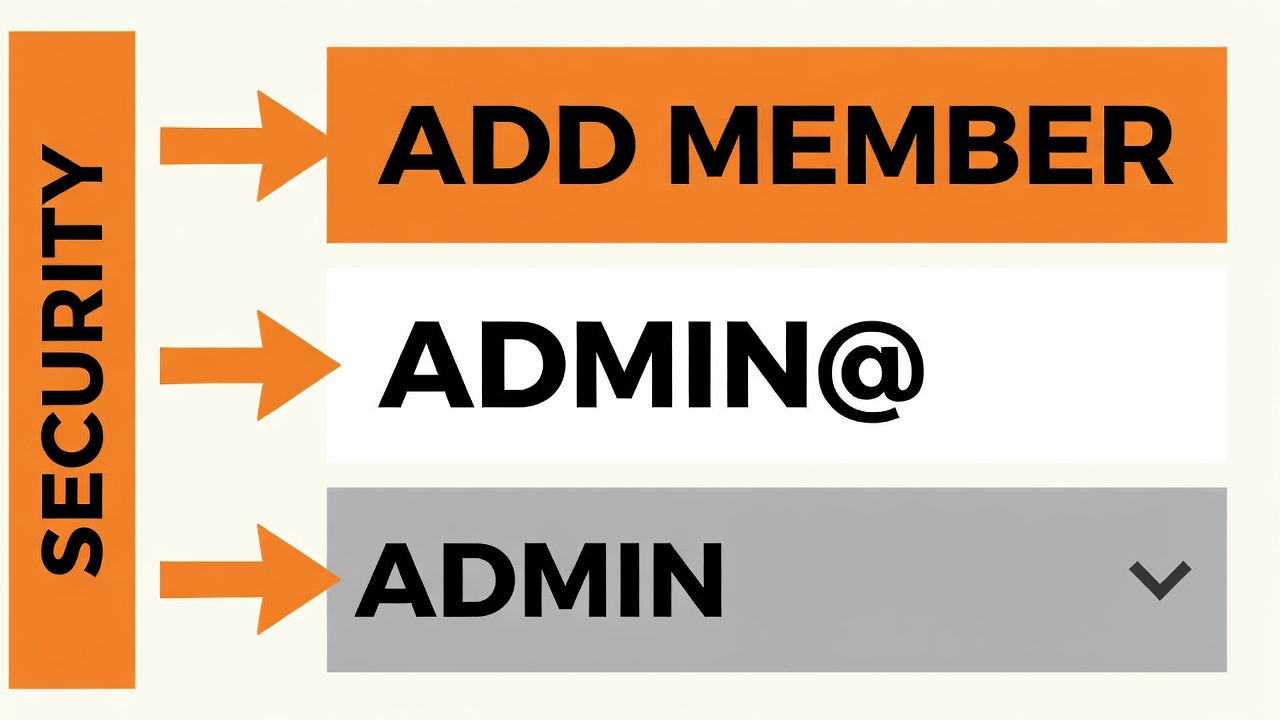 Security, Members, Add Member, admin@, role Admin